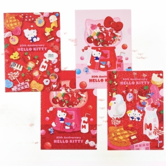 Sanrio Hello Kitty 50th Anniversary File Folder Set 4 Pack - Picture 6 of 6